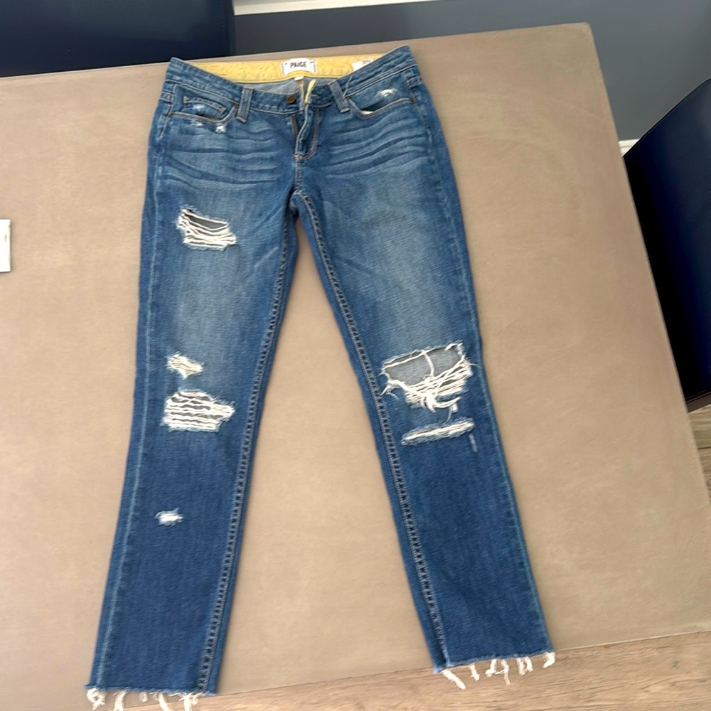 Paige Jimmy Jimmy Skinny Boyfriend Jeans SZ25